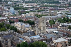 View of Bristol including Wills Memorial Building from the air